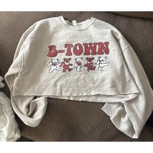 Grateful Dead Bears x Indiana Hoosiers IU B-Town Tan Band Co Sphere Sweatshirt M